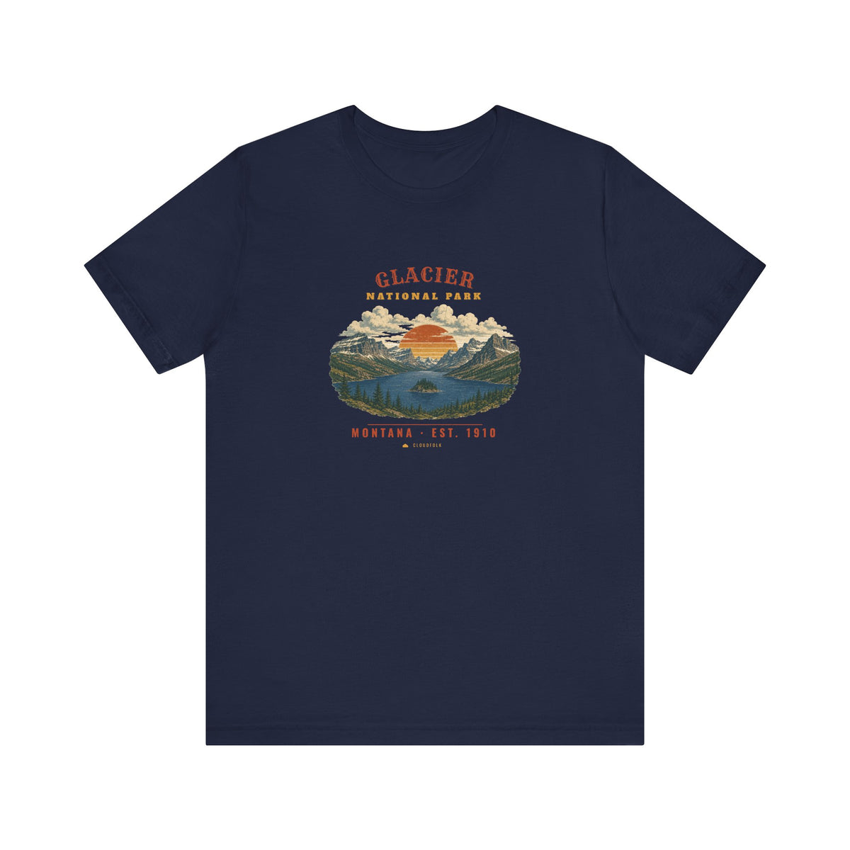 Glacier National Park T-Shirt – Vintage St. Mary Lake Tee – Landscape