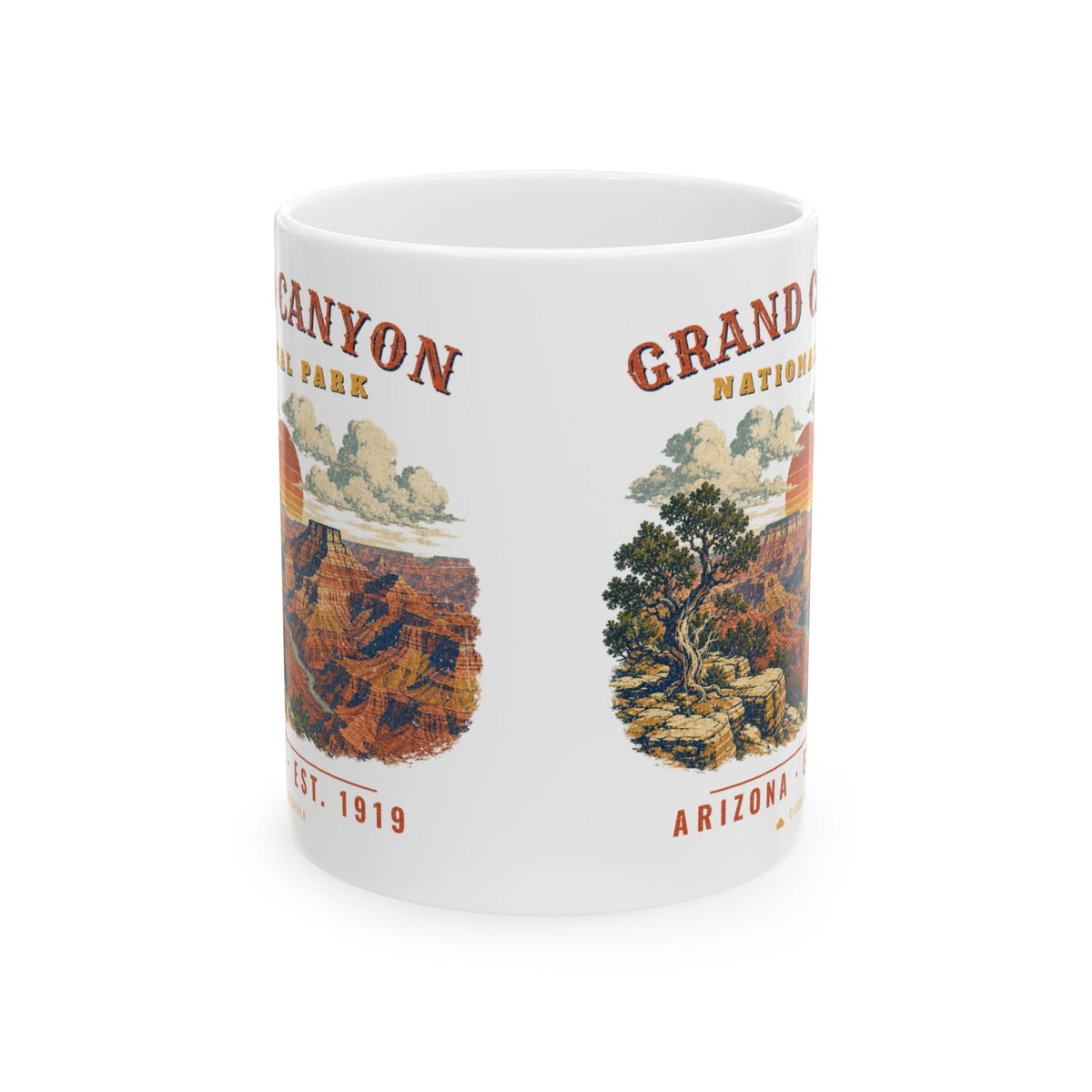Grand Canyon National Park Mug – Vintage South Rim 11oz Coffee Mug – Landscape