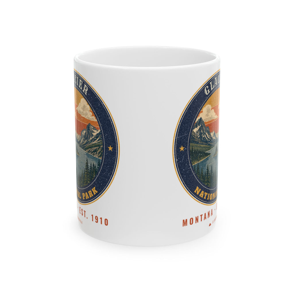 Glacier National Park Mug – Vintage St. Mary Lake 11oz Coffee Mug – Emblem