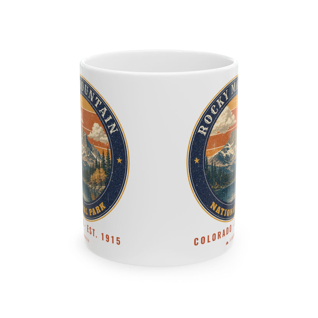 Rocky Mountain National Park Mug – Vintage Longs Peak 11oz Coffee Mug – Emblem