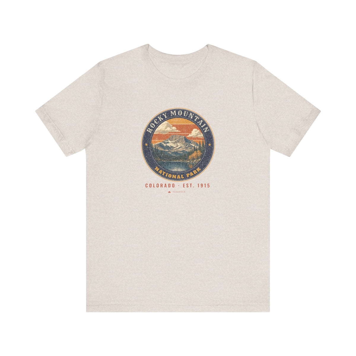 Rocky Mountain National Park T-Shirt – Vintage Longs Peak Tee – Emblem