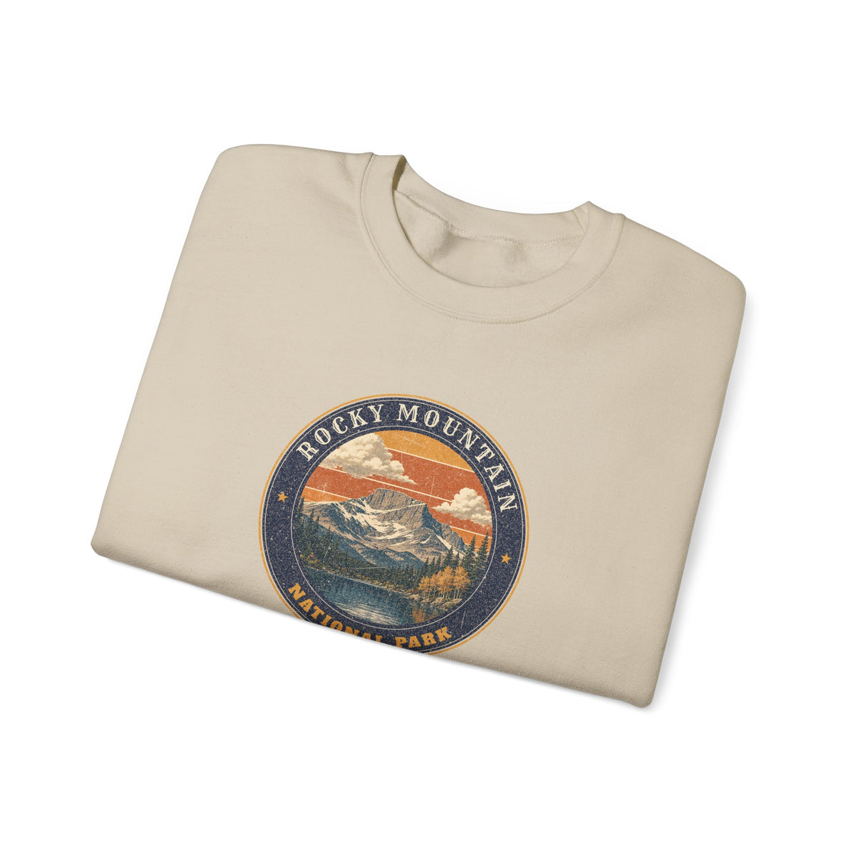 Rocky Mountain National Park Sweatshirt – Vintage Longs Peak Crewneck – Emblem