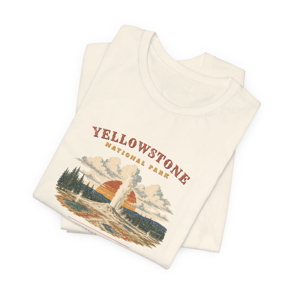 Yellowstone National Park T-Shirt – Vintage Geyser Basin Tee – Landscape