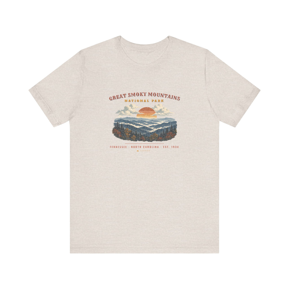 Great Smoky Mountains National Park T-Shirt – Vintage Misty Ridges Tee – Landscape
