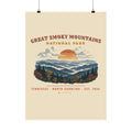 Great Smoky Mountains National Park Poster – Vintage Misty Ridges 18x24 Art Print – Landscape