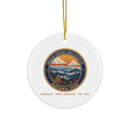 Great Smoky Mountains National Park Christmas ornament, vintage Misty Ridges design in the emblem style, photo 1 of 3