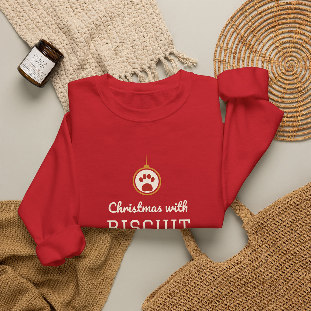 Custom Pet Name Christmas Sweatshirt, Personalized Dog or Cat Crewneck