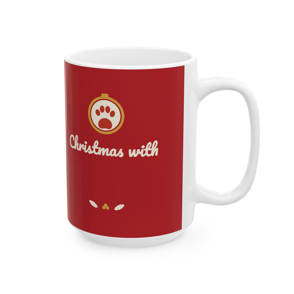 Custom Pet Name Christmas Mug, Dog or Cat Coffee Mug Gift