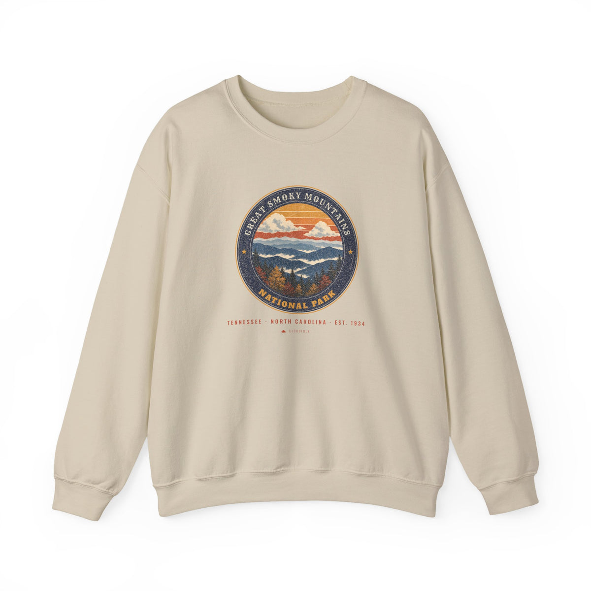 Great Smoky Mountains National Park Sweatshirt – Vintage Misty Ridges Crewneck – Emblem