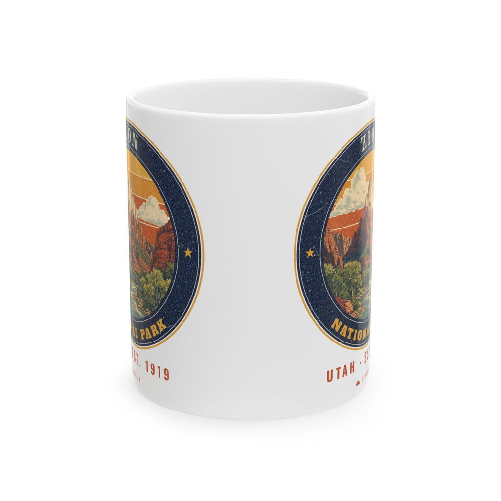 Zion National Park Mug – Vintage The Watchman 11oz Coffee Mug – Emblem