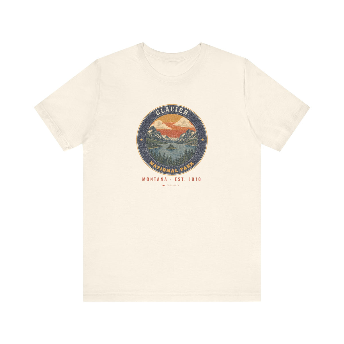 Glacier National Park T-Shirt – Vintage St. Mary Lake Tee – Emblem