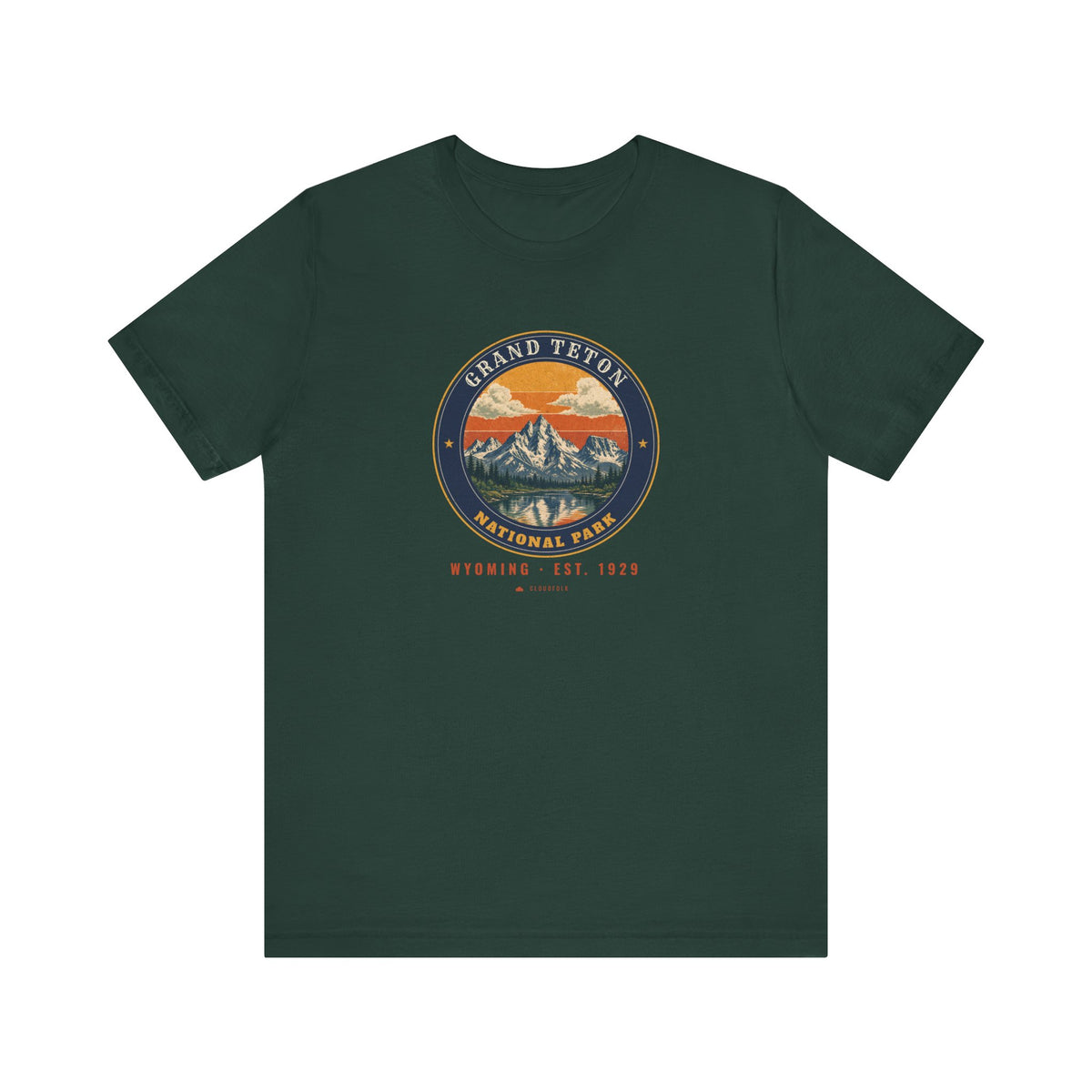 Grand Teton National Park T-Shirt – Vintage Teton Range Tee – Emblem