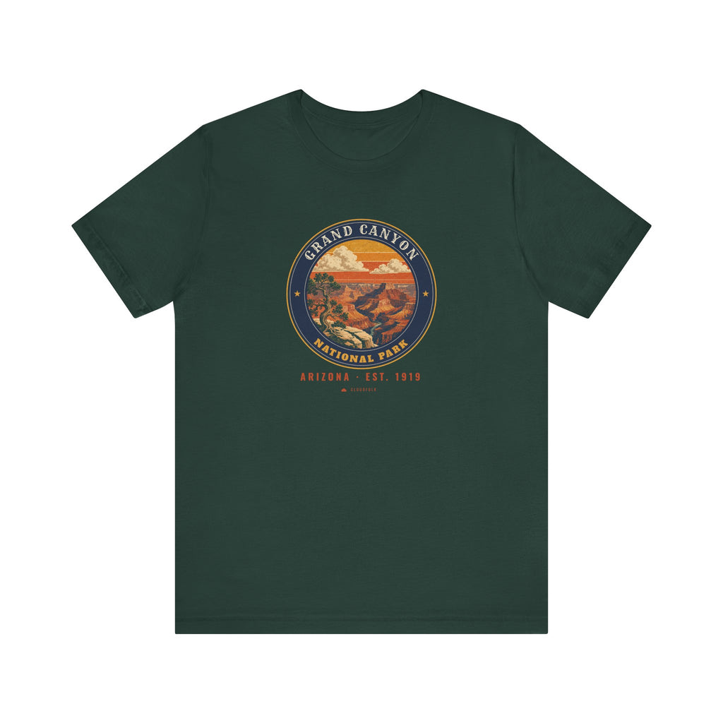 Grand Canyon National Park T-Shirt – Vintage South Rim Tee – Emblem