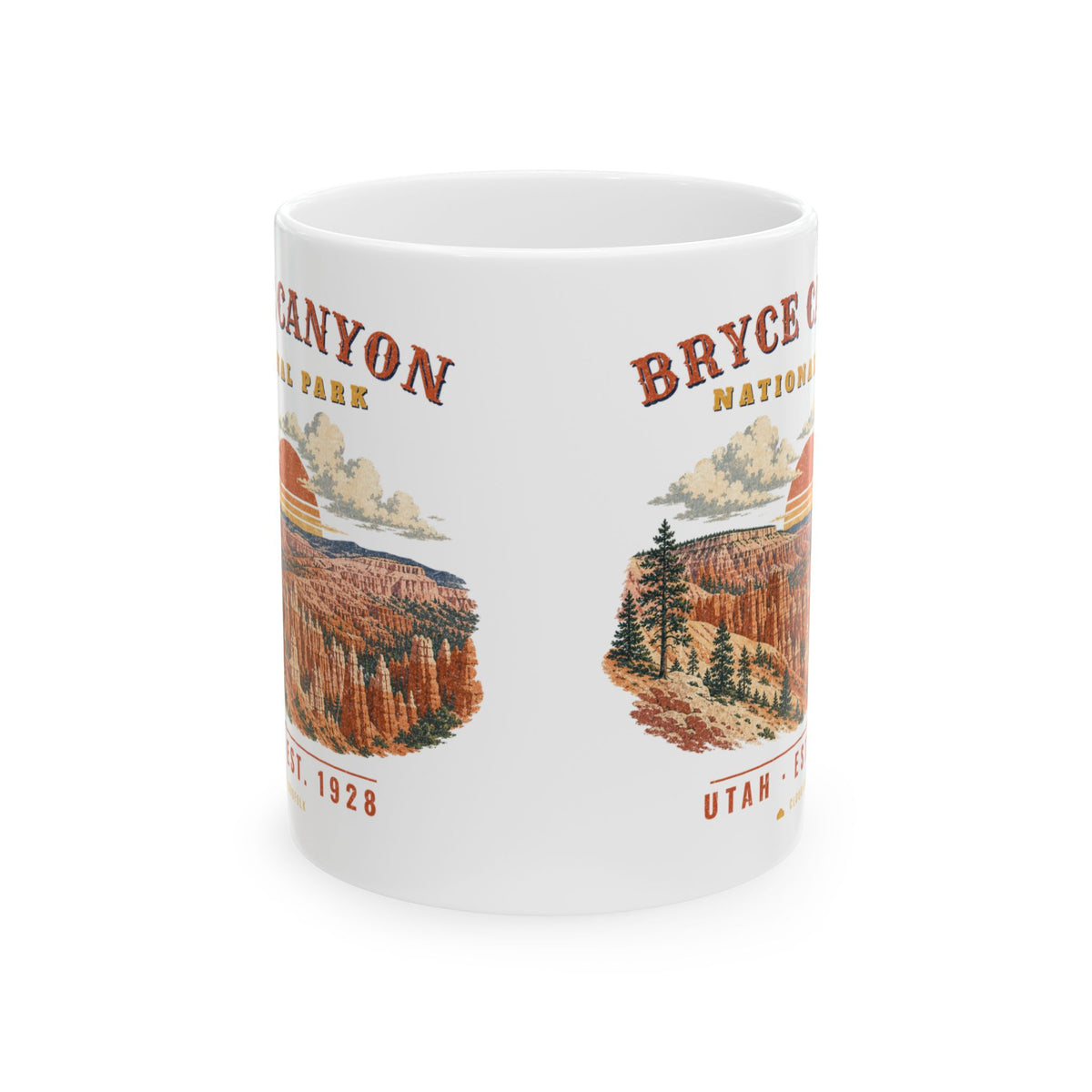 Bryce Canyon National Park Mug – Vintage Hoodoo Amphitheater 11oz Coffee Mug – Landscape