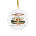Yellowstone National Park Ornament – Vintage Geyser Basin Ceramic Christmas Ornament – Landscape