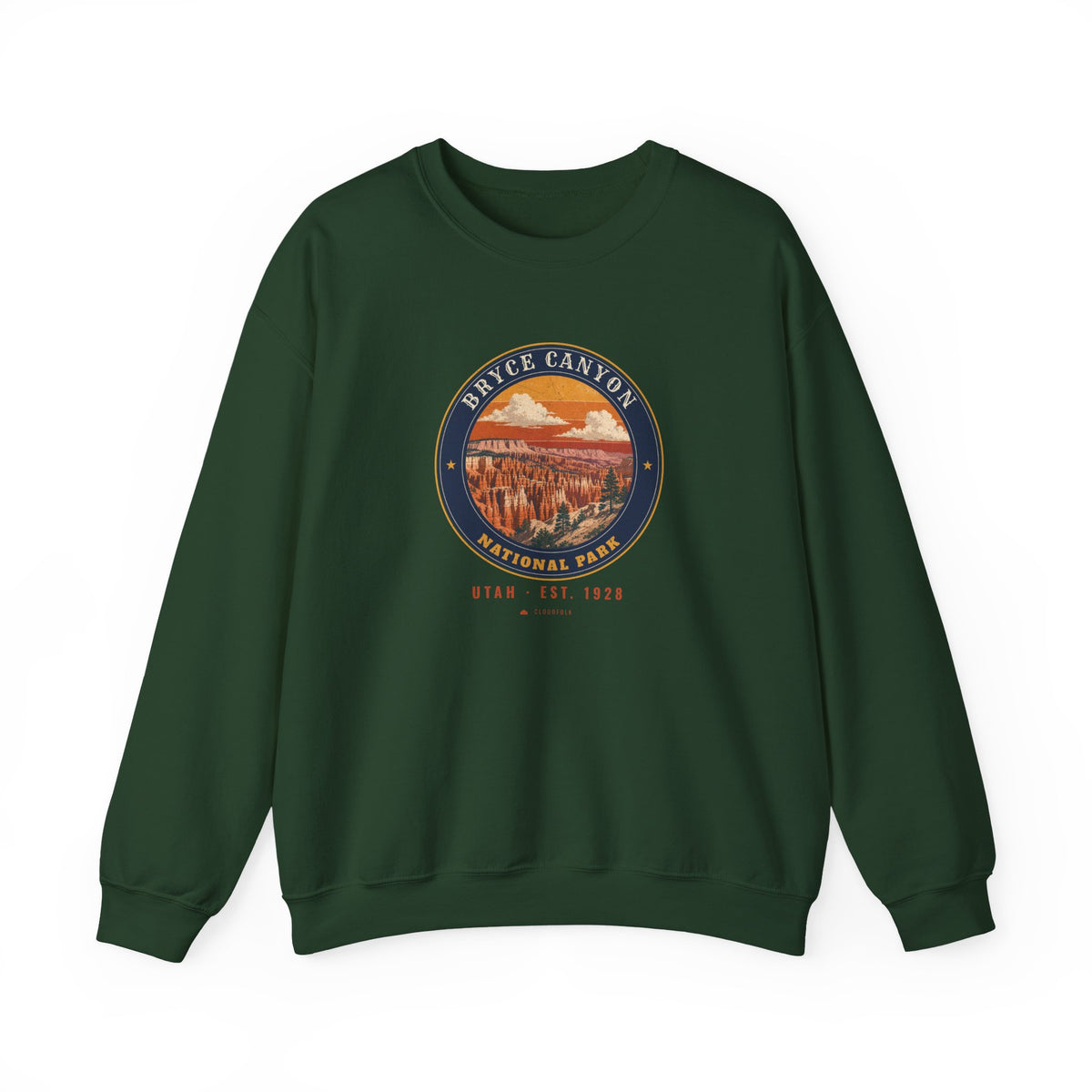 Bryce Canyon National Park Sweatshirt – Vintage Hoodoo Amphitheater Crewneck – Emblem