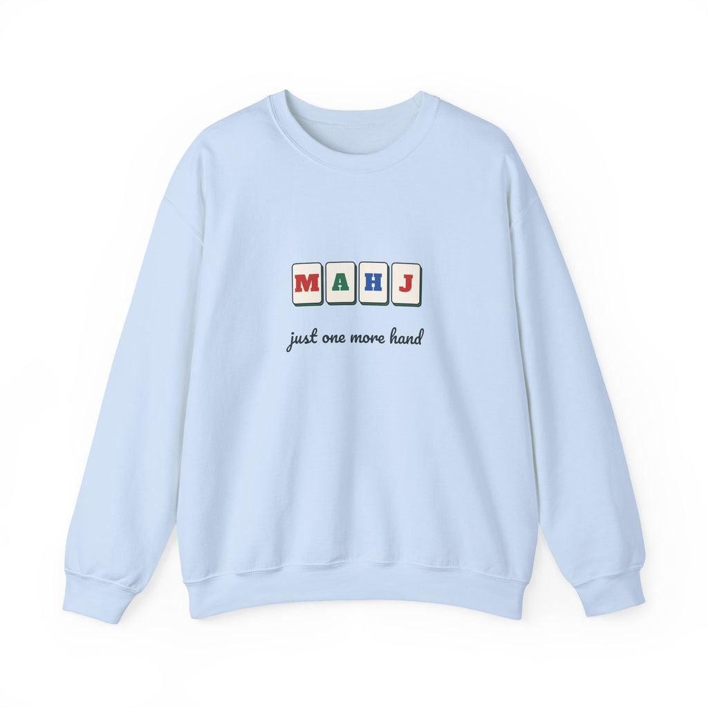 Mahj Tile Letters Sweatshirt, Just One More Hand Mahjong Crewneck