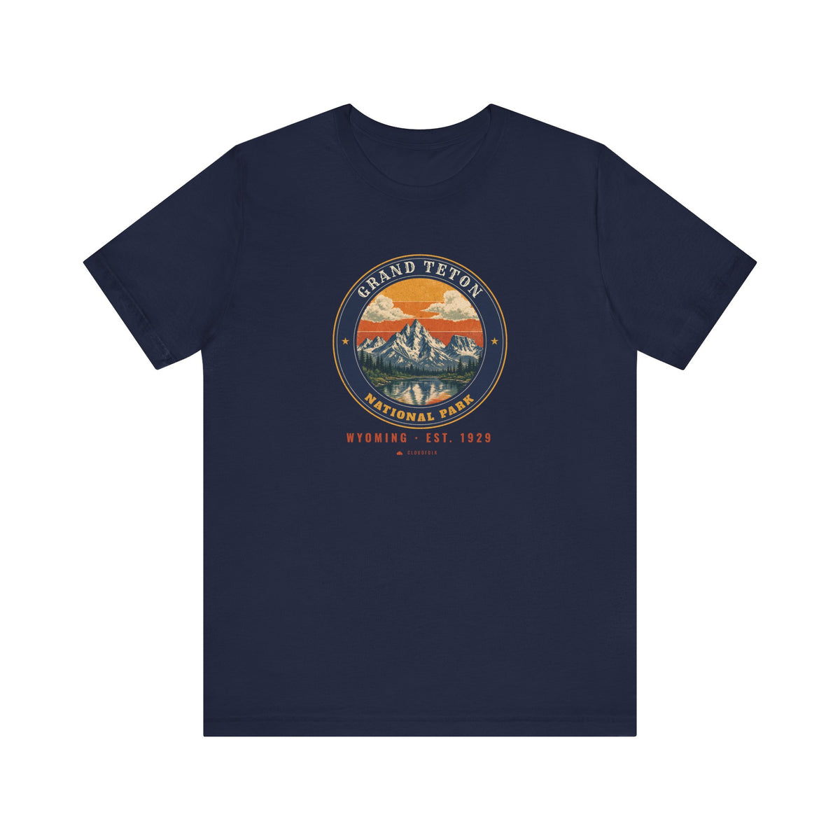 Grand Teton National Park T-Shirt – Vintage Teton Range Tee – Emblem