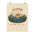 Glacier National Park Poster – Vintage St. Mary Lake 18x24 Art Print – Landscape