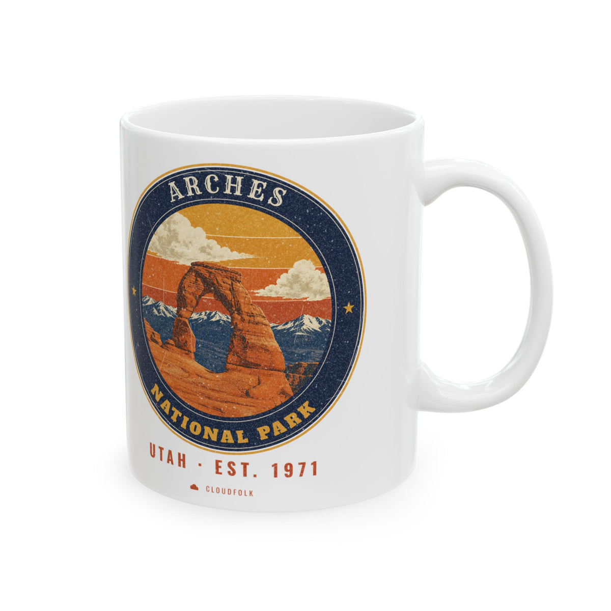 Arches National Park Mug – Vintage Delicate Arch 11oz Coffee Mug – Emblem