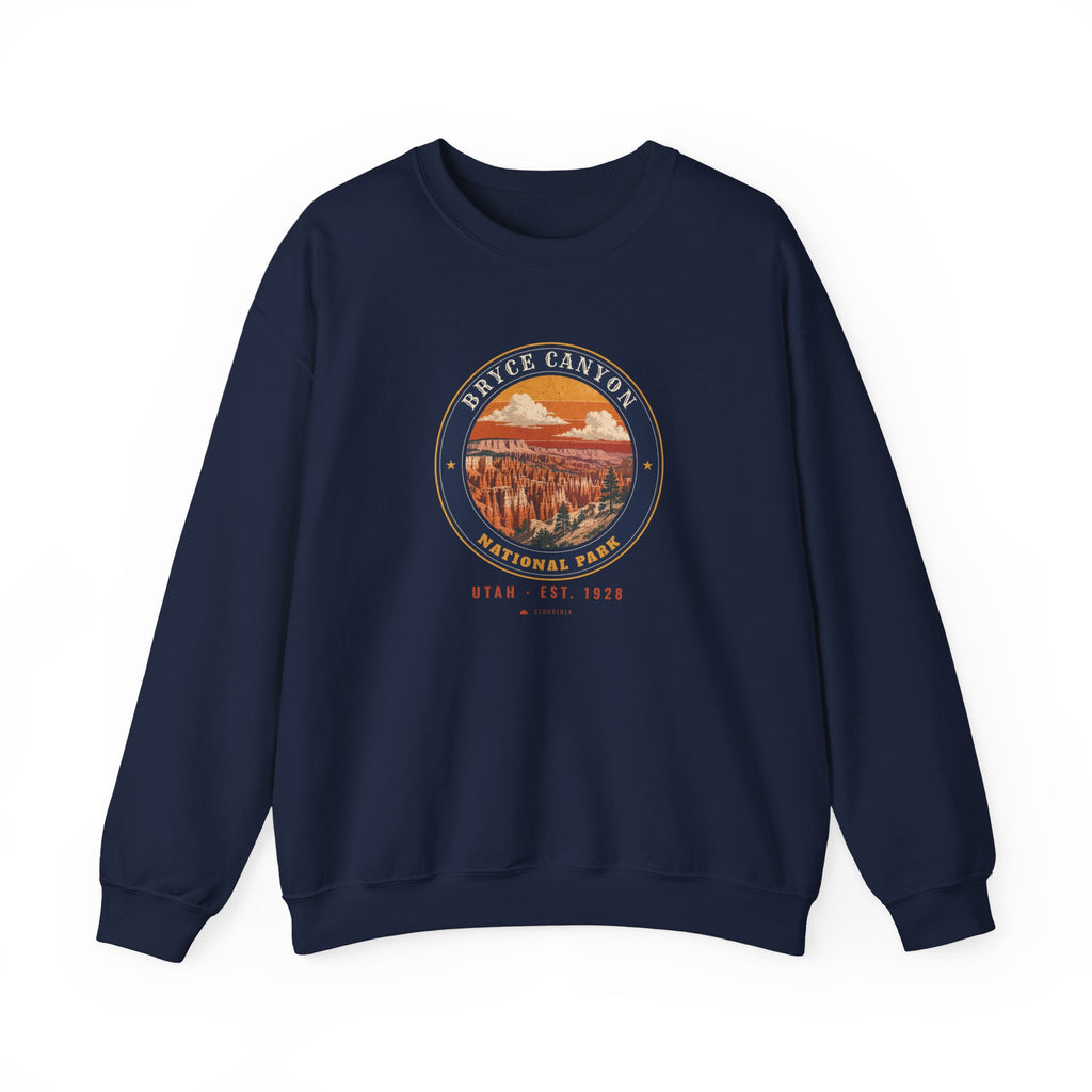 Bryce Canyon National Park Sweatshirt – Vintage Hoodoo Amphitheater Crewneck – Emblem