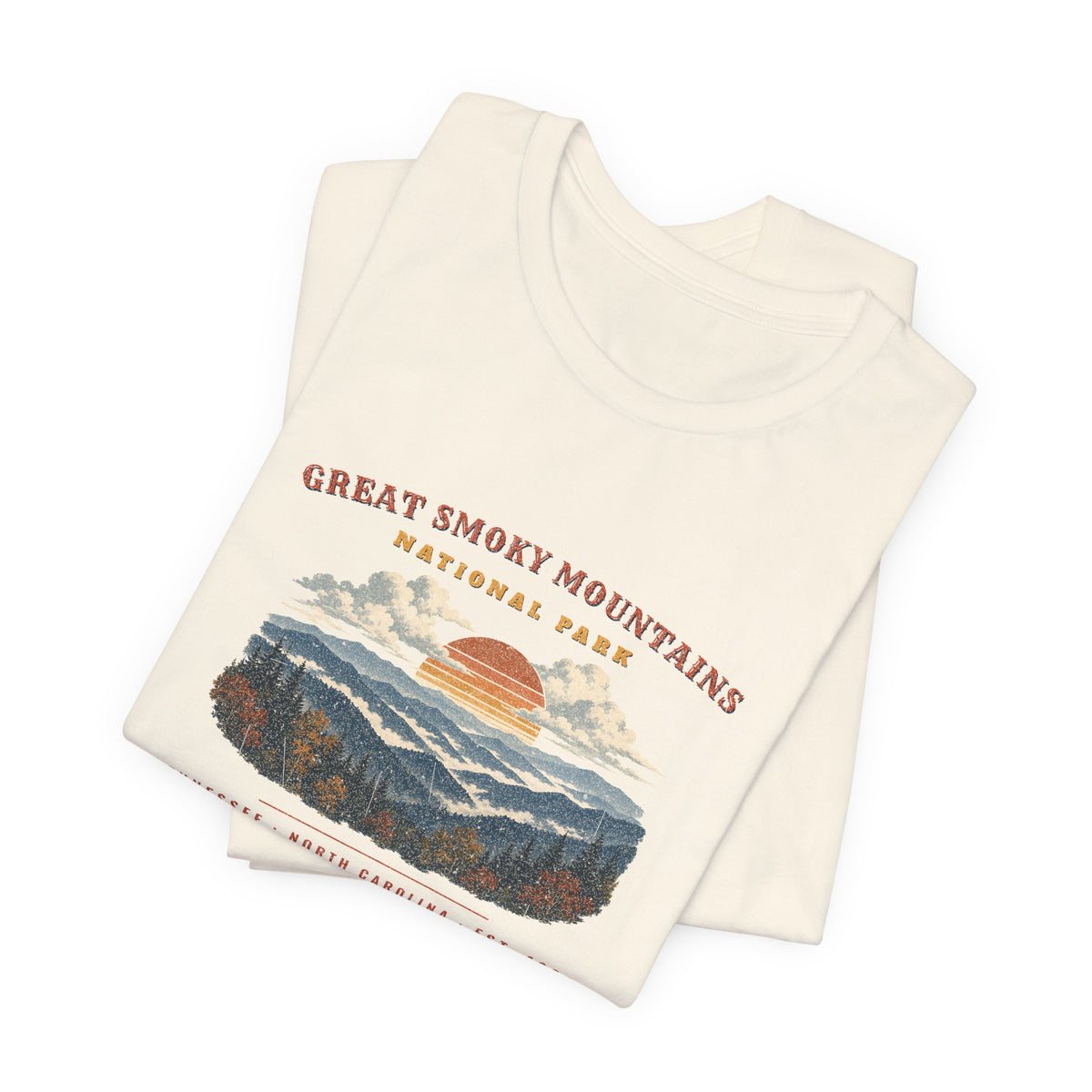 Great Smoky Mountains National Park T-Shirt – Vintage Misty Ridges Tee – Landscape