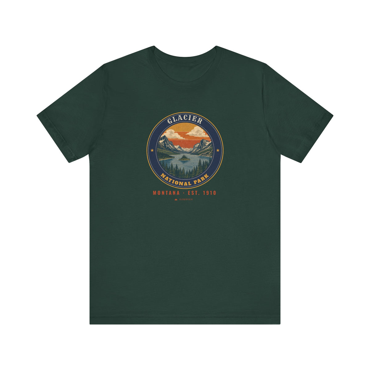 Glacier National Park T-Shirt – Vintage St. Mary Lake Tee – Emblem