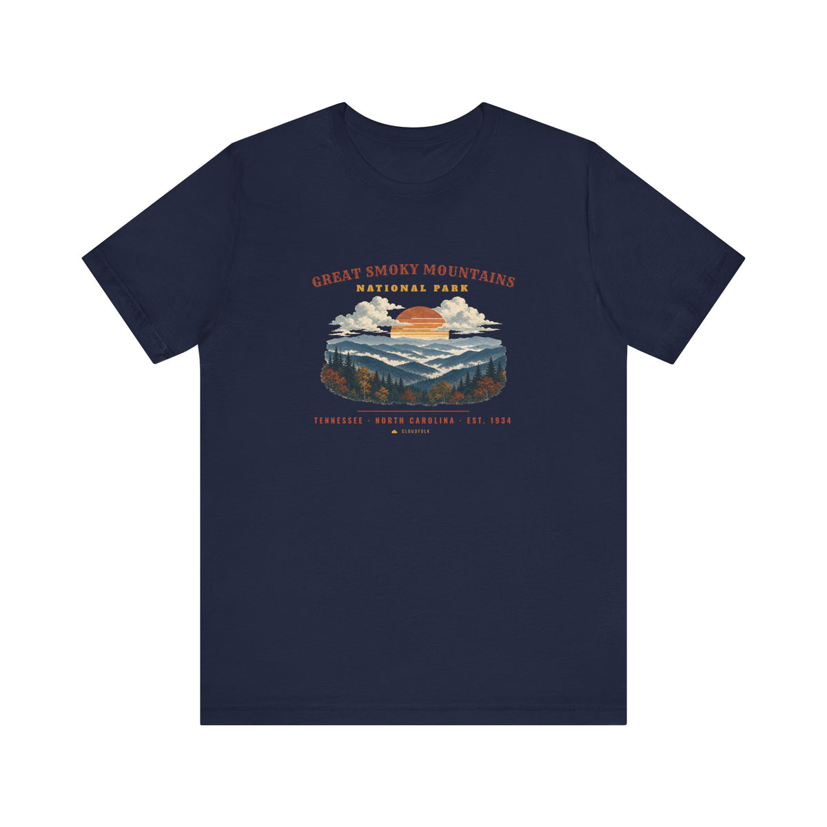 Great Smoky Mountains National Park T-Shirt – Vintage Misty Ridges Tee – Landscape