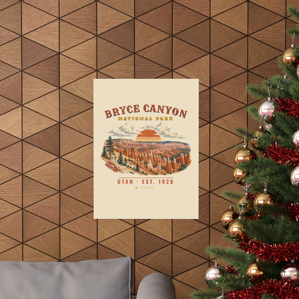 Bryce Canyon National Park Poster – Vintage Hoodoo Amphitheater 18x24 Art Print – Landscape