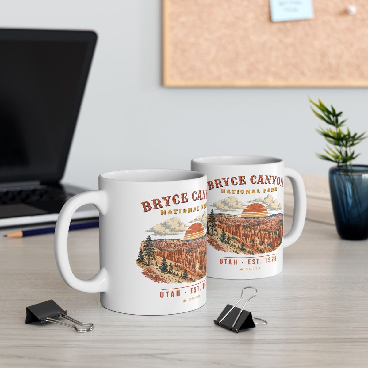 Bryce Canyon National Park Mug – Vintage Hoodoo Amphitheater 11oz Coffee Mug – Landscape