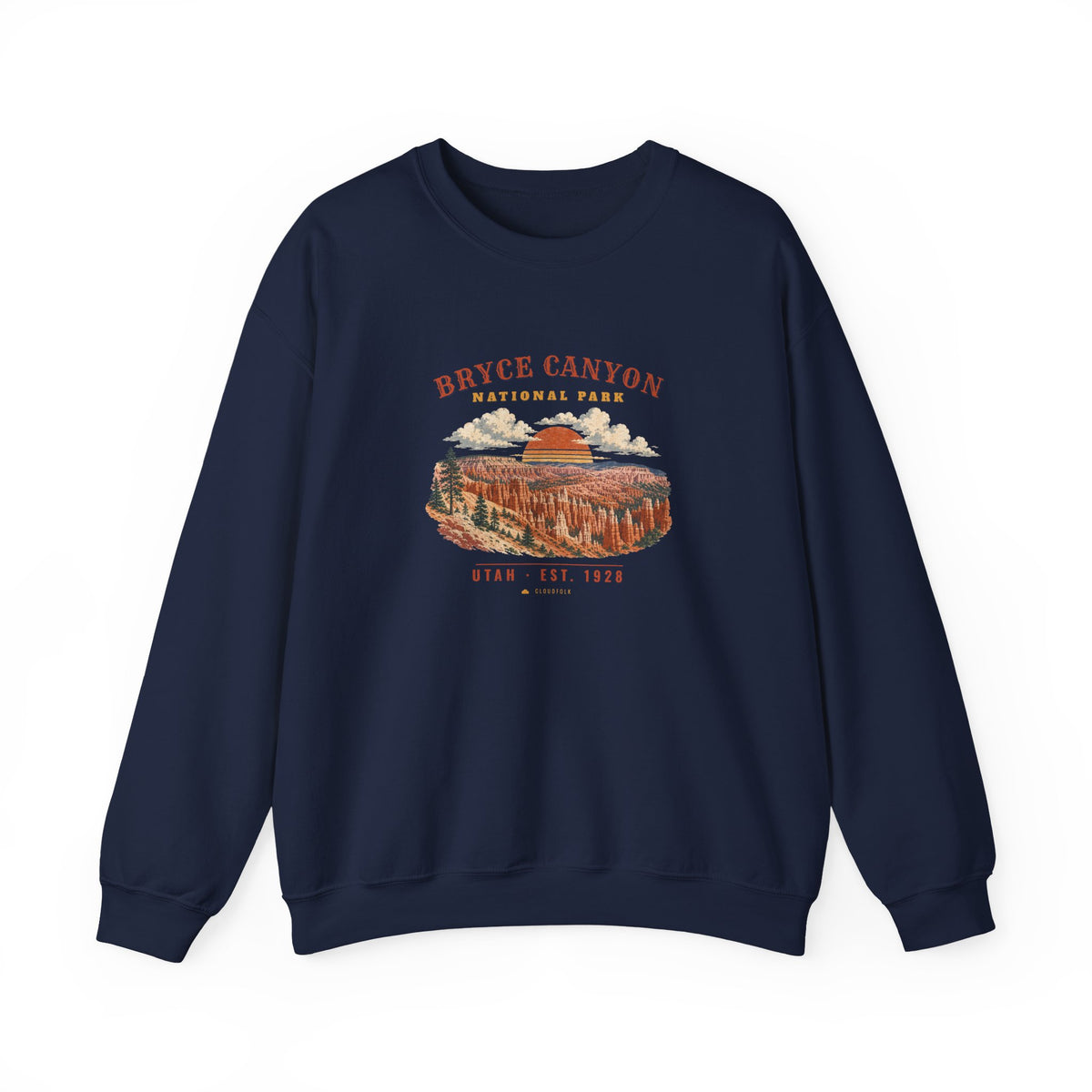 Bryce Canyon National Park Sweatshirt – Vintage Hoodoo Amphitheater Crewneck – Landscape