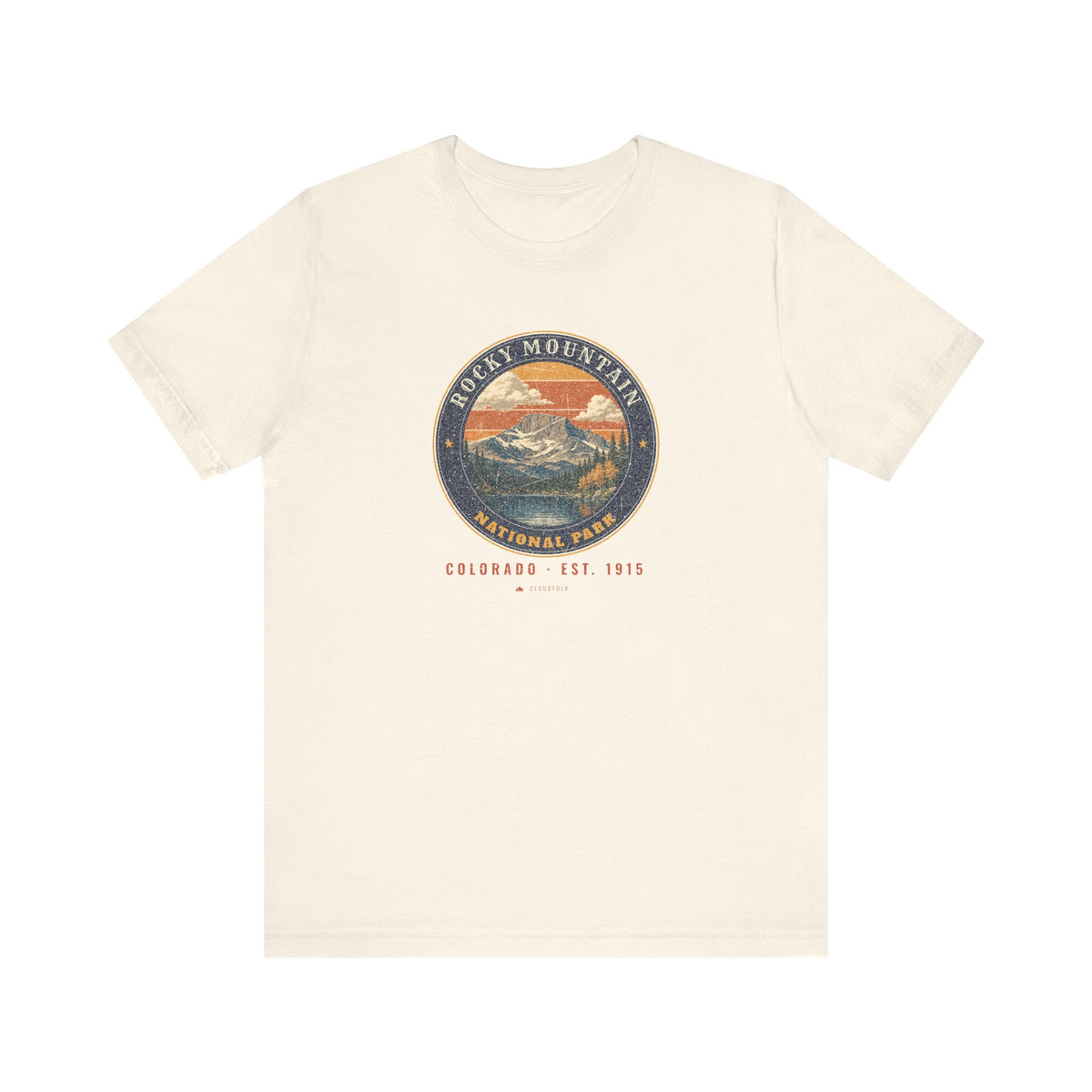 Rocky Mountain National Park T-Shirt – Vintage Longs Peak Tee – Emblem