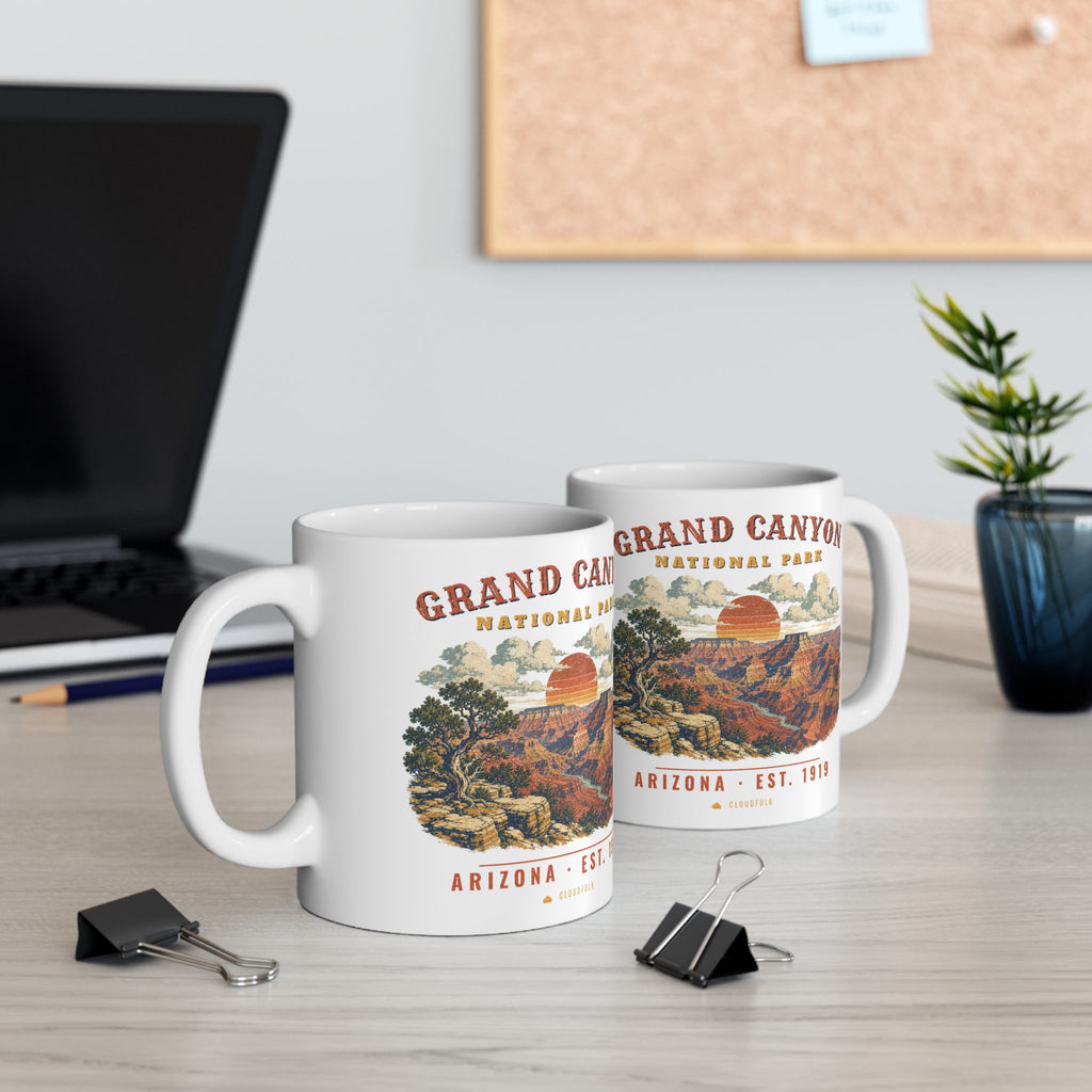 Grand Canyon National Park Mug – Vintage South Rim 11oz Coffee Mug – Landscape