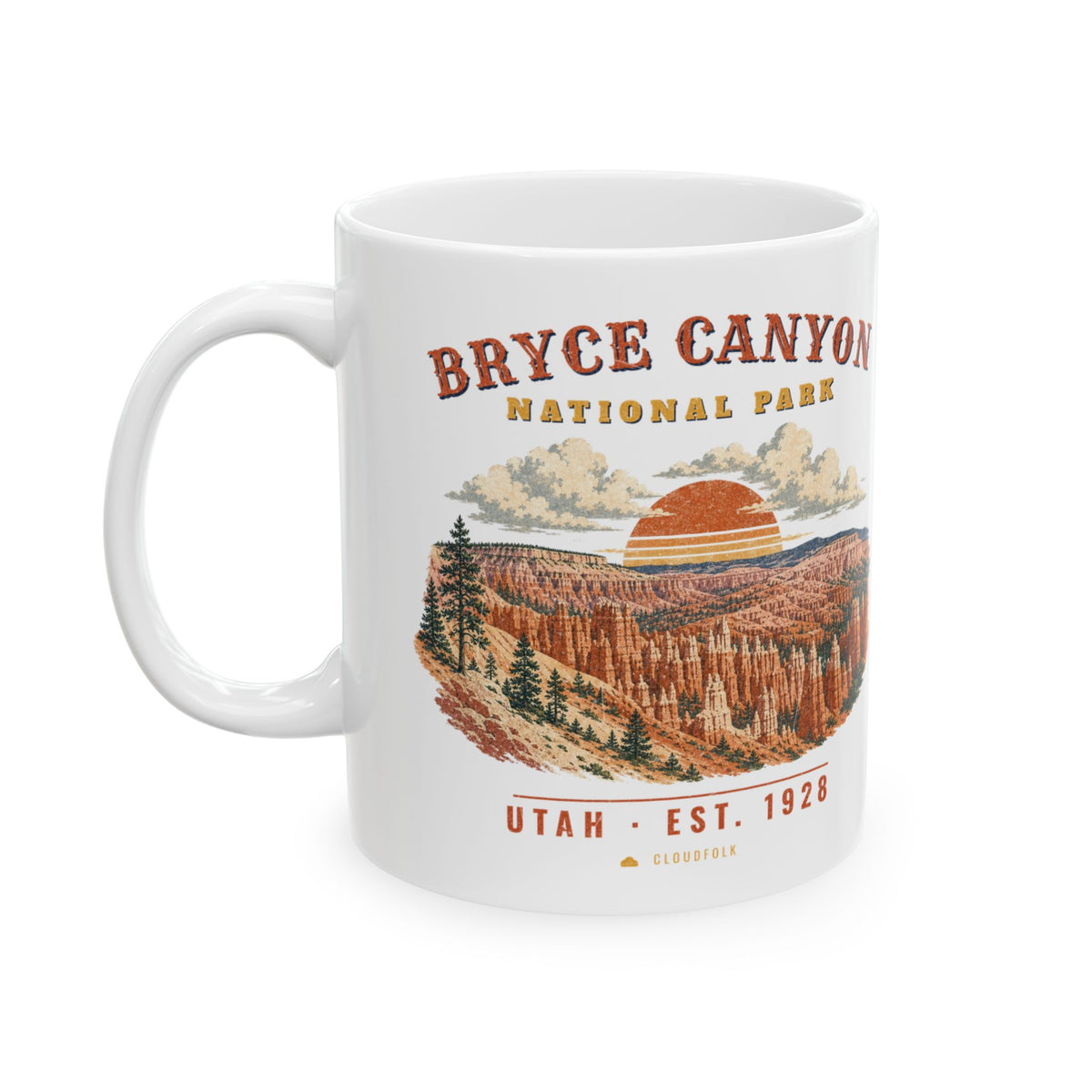 Bryce Canyon National Park Mug – Vintage Hoodoo Amphitheater 11oz Coffee Mug – Landscape