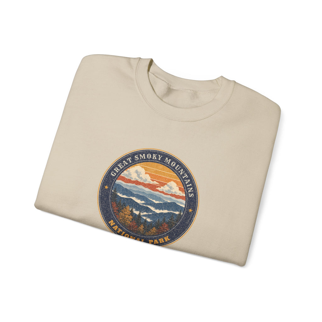 Great Smoky Mountains National Park Sweatshirt – Vintage Misty Ridges Crewneck – Emblem
