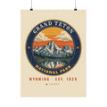 Grand Teton National Park Poster – Vintage Teton Range 18x24 Art Print – Emblem