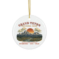 Grand Teton National Park Ornament – Vintage Teton Range Ceramic Christmas Ornament – Landscape