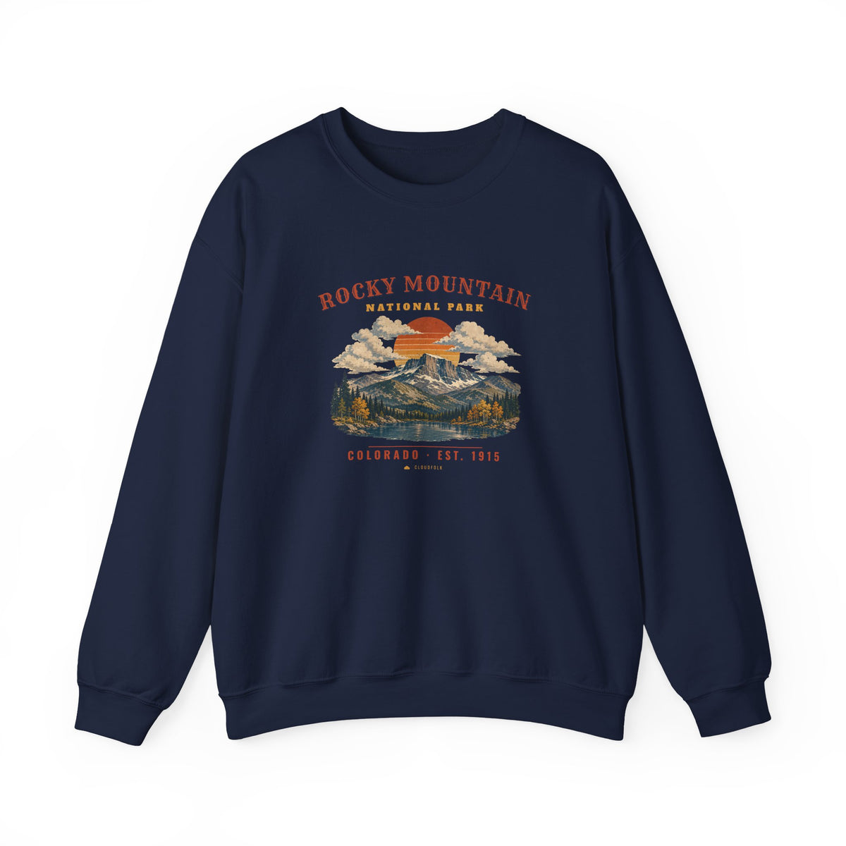 Rocky Mountain National Park Sweatshirt – Vintage Longs Peak Crewneck – Landscape
