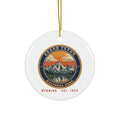Grand Teton National Park Ornament – Vintage Teton Range Ceramic Christmas Ornament – Emblem