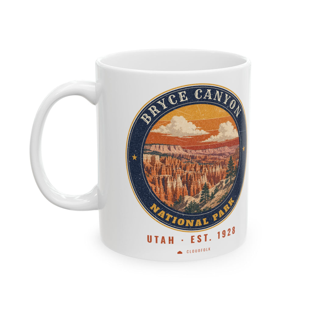 Bryce Canyon National Park Mug – Vintage Hoodoo Amphitheater 11oz Coffee Mug – Emblem