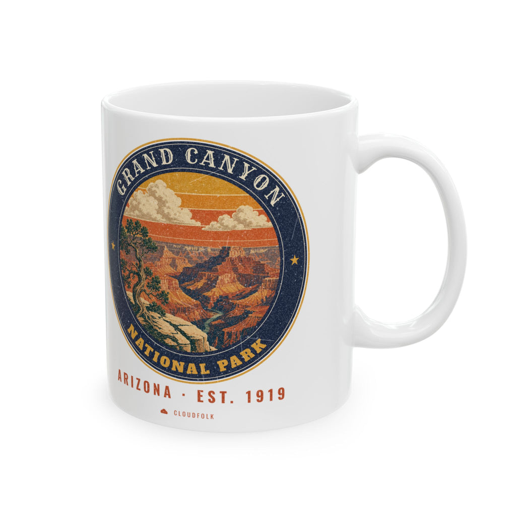 Grand Canyon National Park Mug – Vintage South Rim 11oz Coffee Mug – Emblem