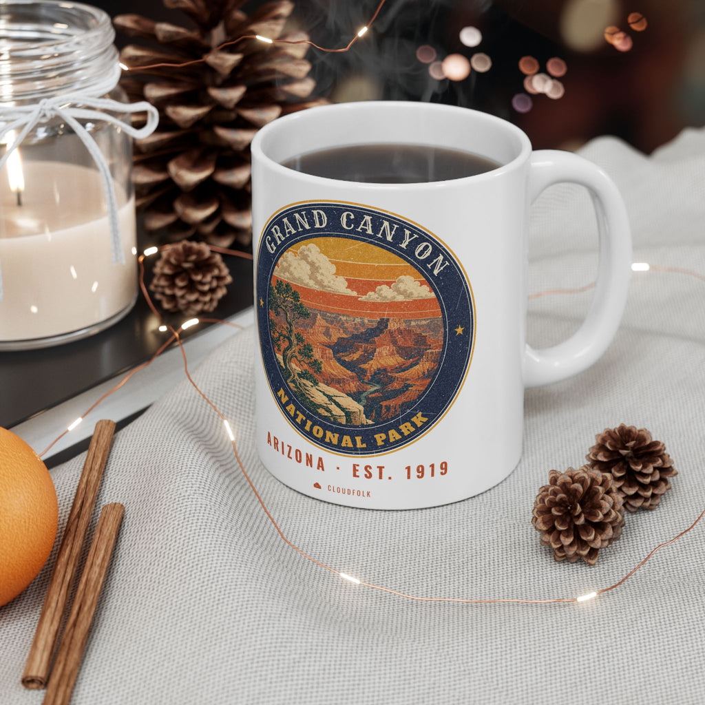 Grand Canyon National Park Mug – Vintage South Rim 11oz Coffee Mug – Emblem