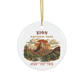 Zion National Park Ornament – Vintage The Watchman Ceramic Christmas Ornament – Landscape