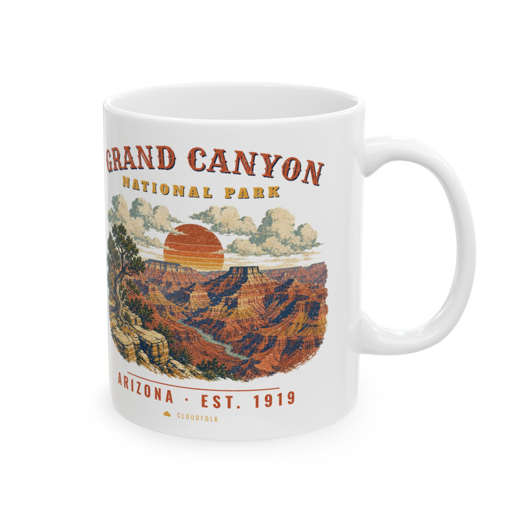 Grand Canyon National Park Mug – Vintage South Rim 11oz Coffee Mug – Landscape