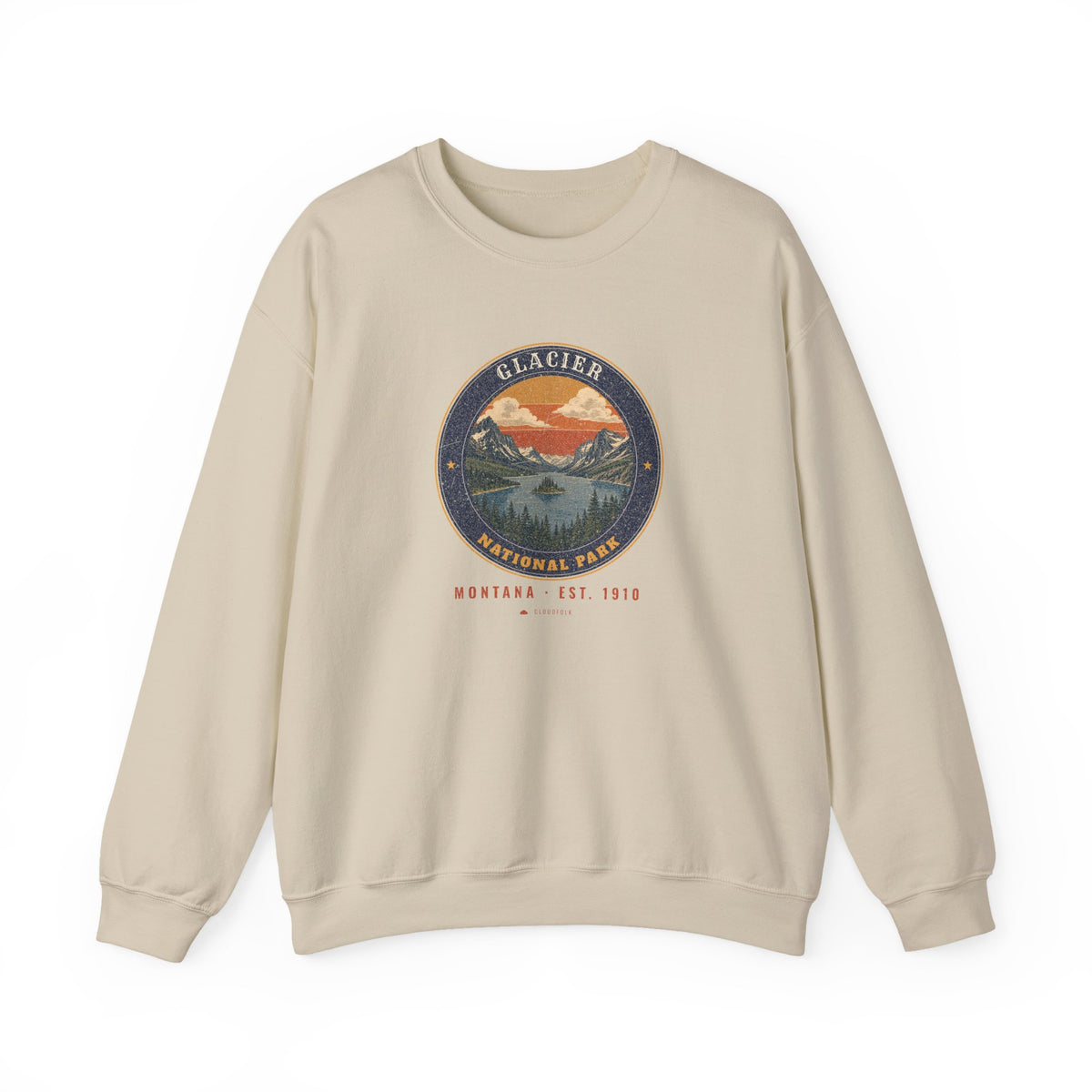 Glacier National Park Sweatshirt – Vintage St. Mary Lake Crewneck – Emblem