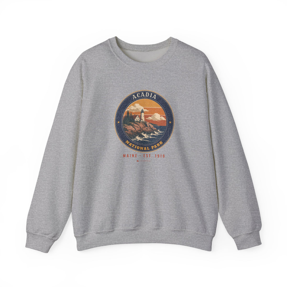 Acadia National Park Sweatshirt – Vintage Lighthouse Coast Crewneck – Emblem