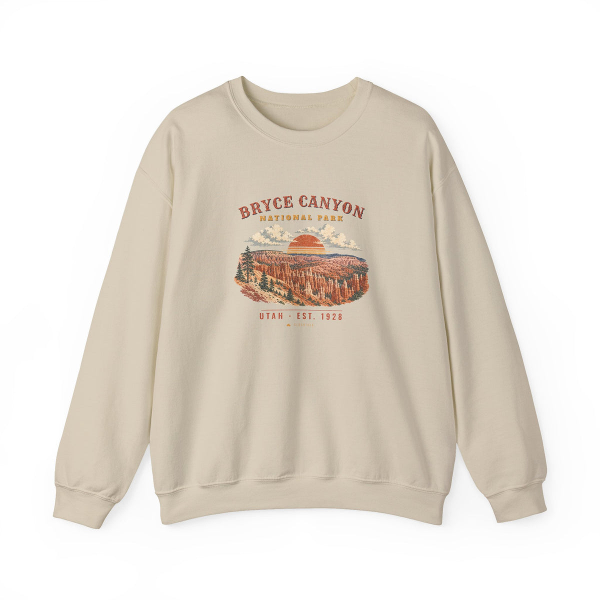 Bryce Canyon National Park Sweatshirt – Vintage Hoodoo Amphitheater Crewneck – Landscape