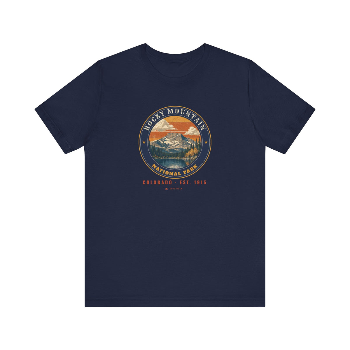 Rocky Mountain National Park T-Shirt – Vintage Longs Peak Tee – Emblem