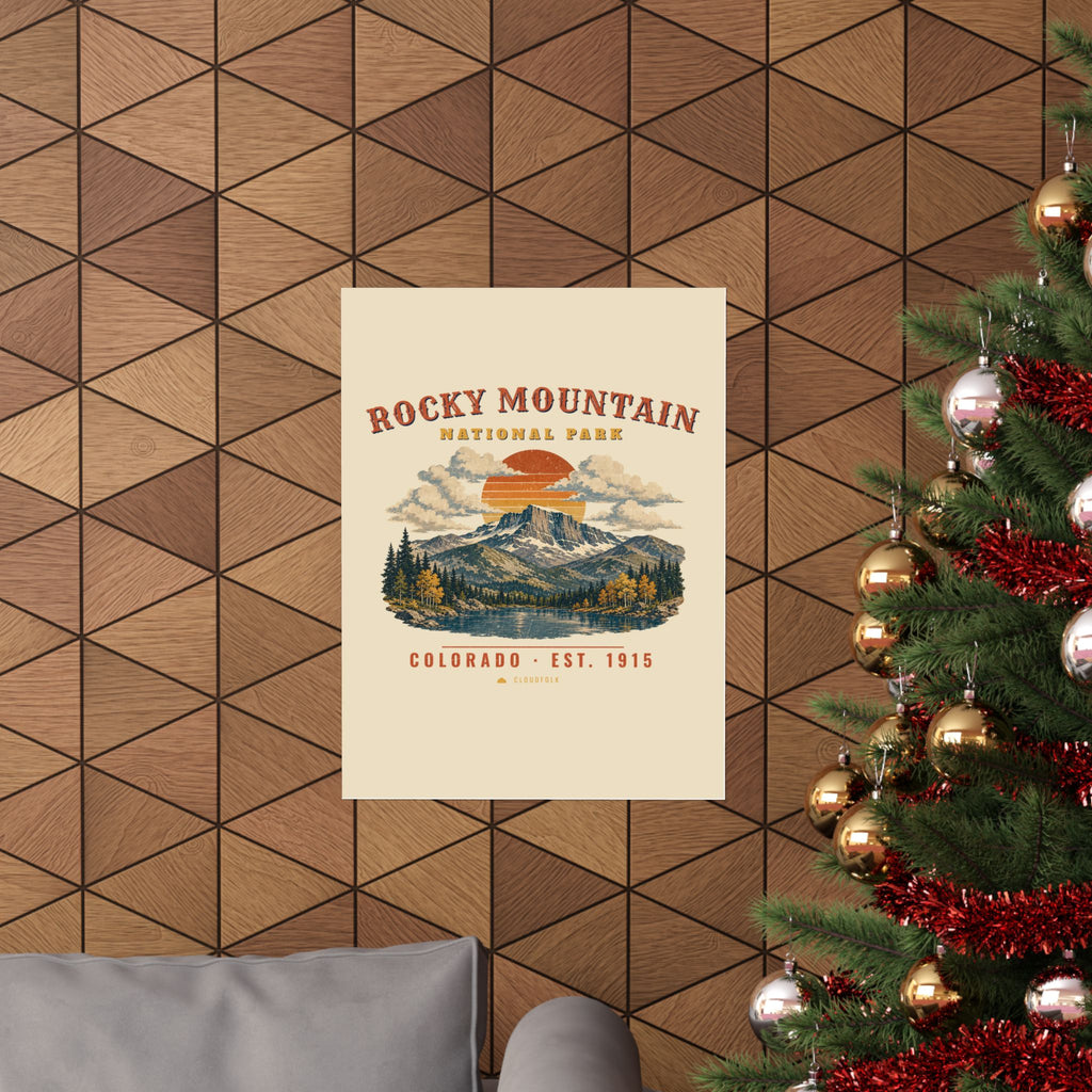 Rocky Mountain National Park Poster – Vintage Longs Peak 18x24 Art Print – Landscape