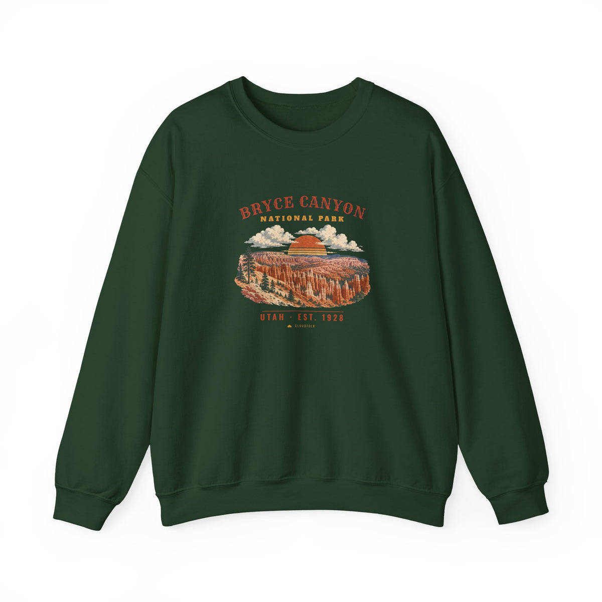 Bryce Canyon National Park Sweatshirt – Vintage Hoodoo Amphitheater Crewneck – Landscape